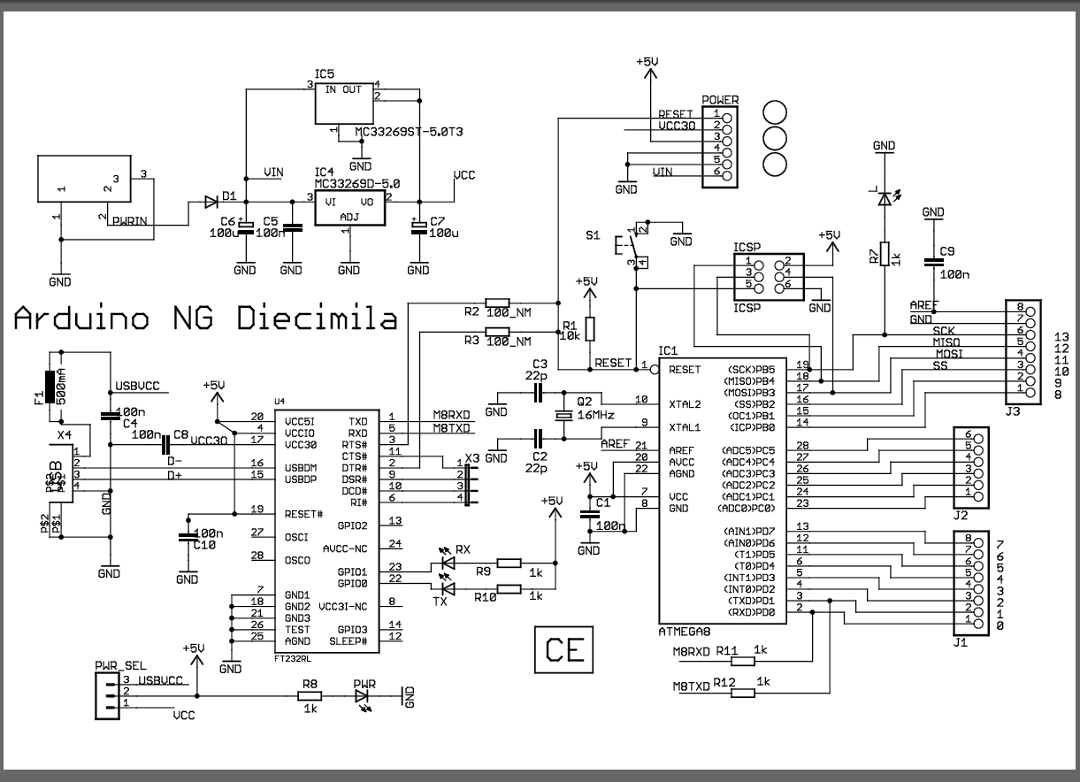 Arduino Schematics (Click to enlarge)